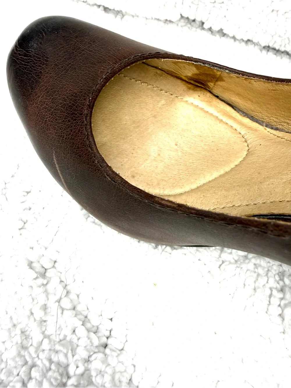 Frye Miranda Mary Jane Pumps Brown Leather Block Heels Womens 6.5 M